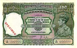 Image : Rupees One Hundred