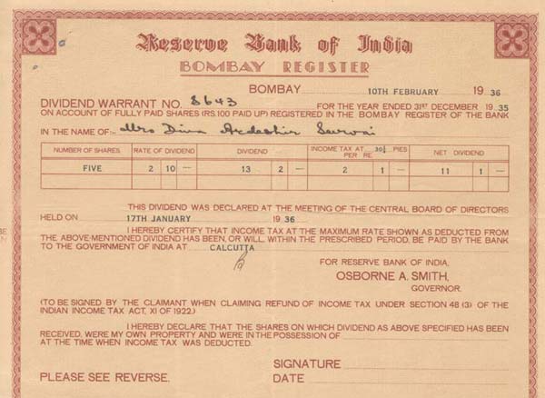 The Dividend Warrant