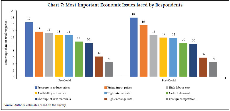 Chart 7: Most Important Economic Issues faced by Respondents