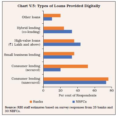 Chart V.5: Types of Loans Provided Digitally