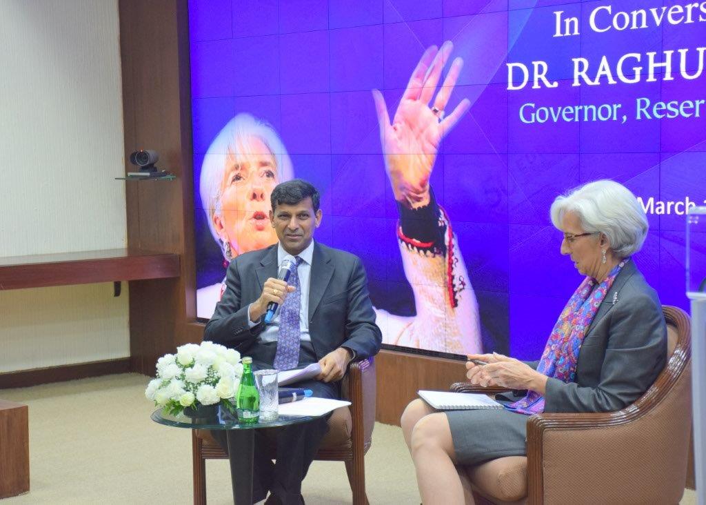 Governor Dr. Raghuram Rajan in conversation with Ms. Christine Lagarde, Managing Director, IMF